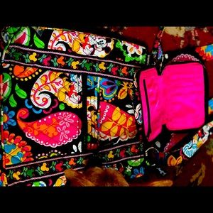 Vera Bradley rare Mickey Mouse crossbody bag with matching wallet.